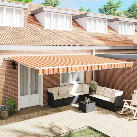 Tenda retrattile Giallo e Arancione 500 × 300 cm | homemem39