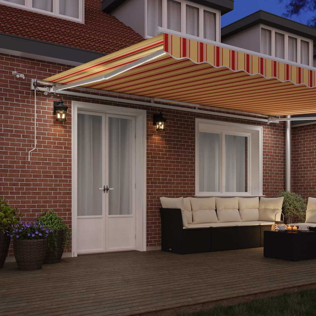 Tenda Retrattile Giallo e Arancione 500 × 300 cm - homemem39