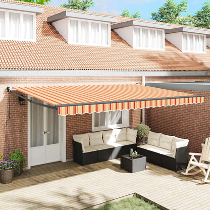 Tenda retrattile Giallo e Arancione 500 x 300 x 165 cm | homemem39
