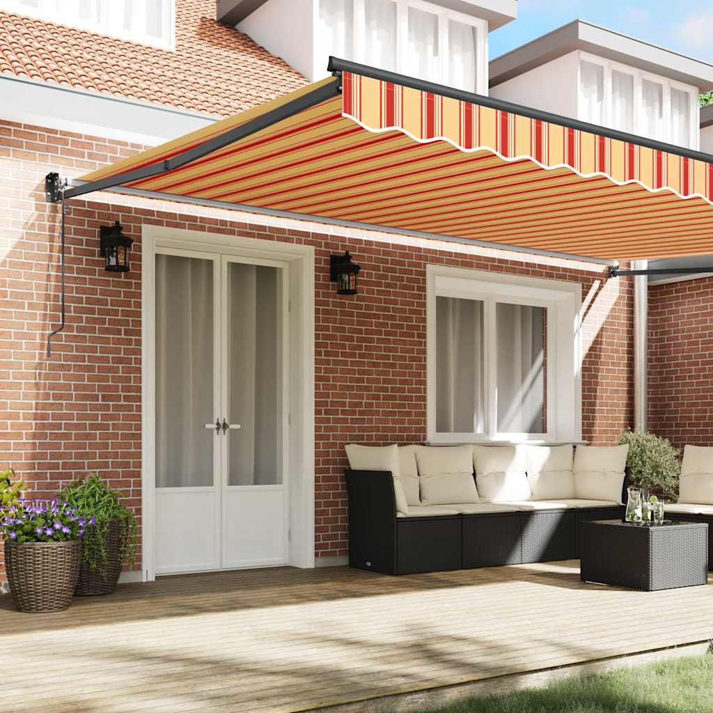 Tenda Retrattile Crema 500 × 300 cm Tessuto e Metallo - homemem39