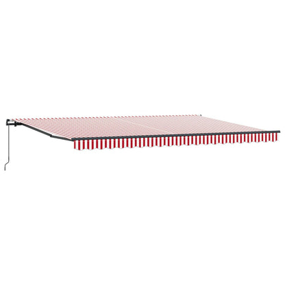 Tenda retrattile Rosso e Bianco 500 × 300 cm | homemem39