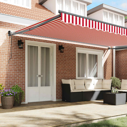 Tenda retrattile Rosso e Bianco 500 x 300 x 165 cm | homemem39