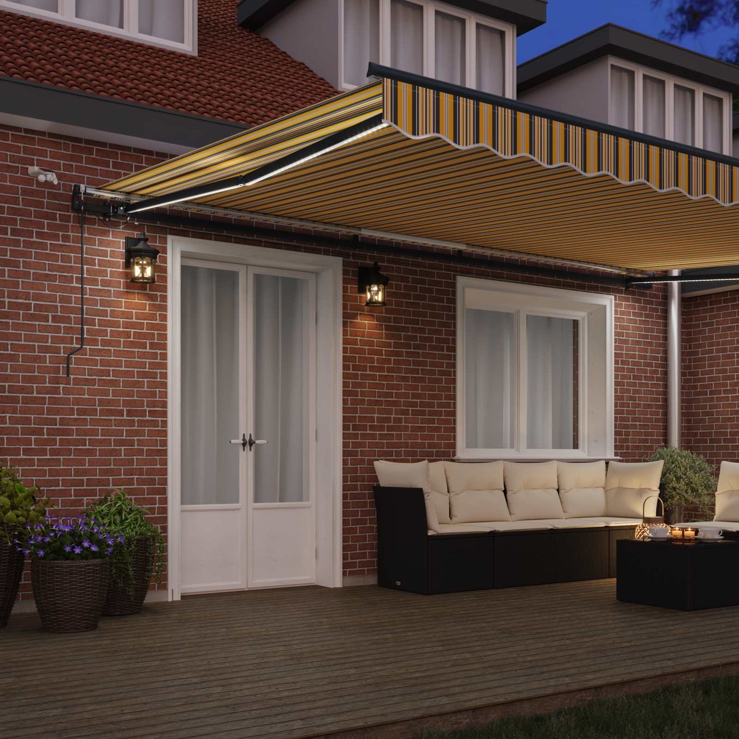 Tenda retrattile Multicolore 500 × 300 cm Poliestere | homemem39