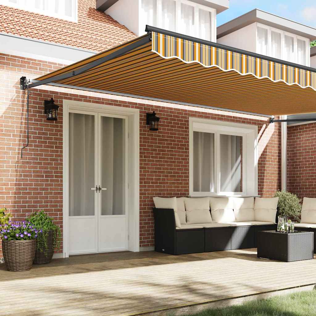 Tenda Retrattile Multicolore 500 × 300 cm Tessuto e Metallo - homemem39