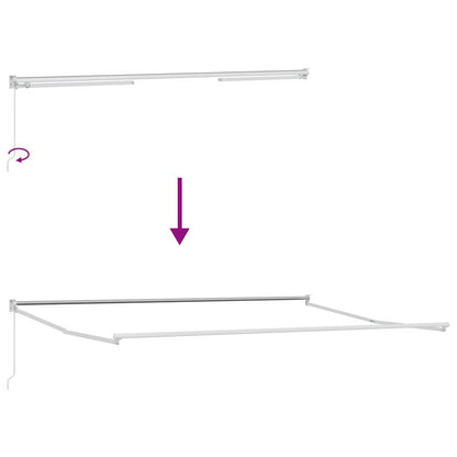 Tenda da Sole Beige 500 x 300 x 165 cm Poliestere e Metallo