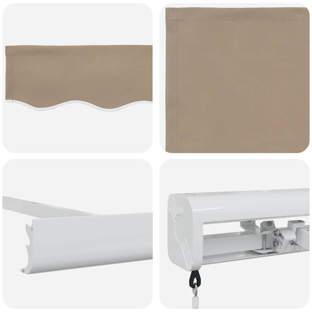 Tenda retrattile Beige 500 × 300 cm Tela e Alluminio | homemem39