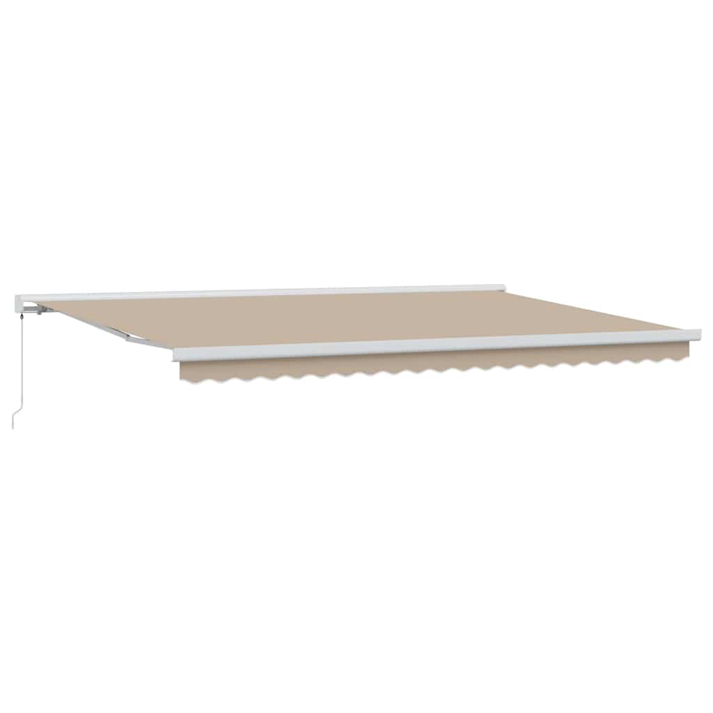 Tenda retrattile Beige 500 × 300 cm Tela e Alluminio | homemem39