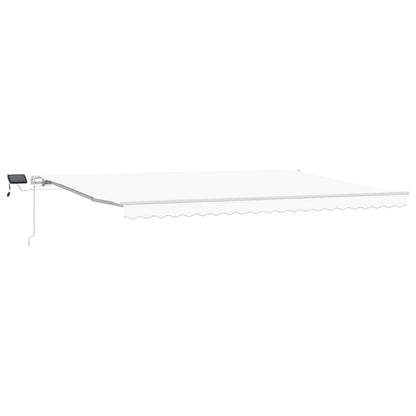 Tenda retrattile Bianco 500 × 300 cm Tessuto e Alluminio | homemem39