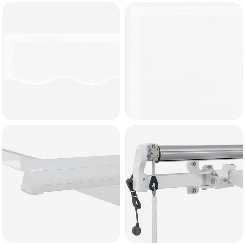 Tenda retrattile Bianco 500 × 300 cm Tessuto e Alluminio | homemem39