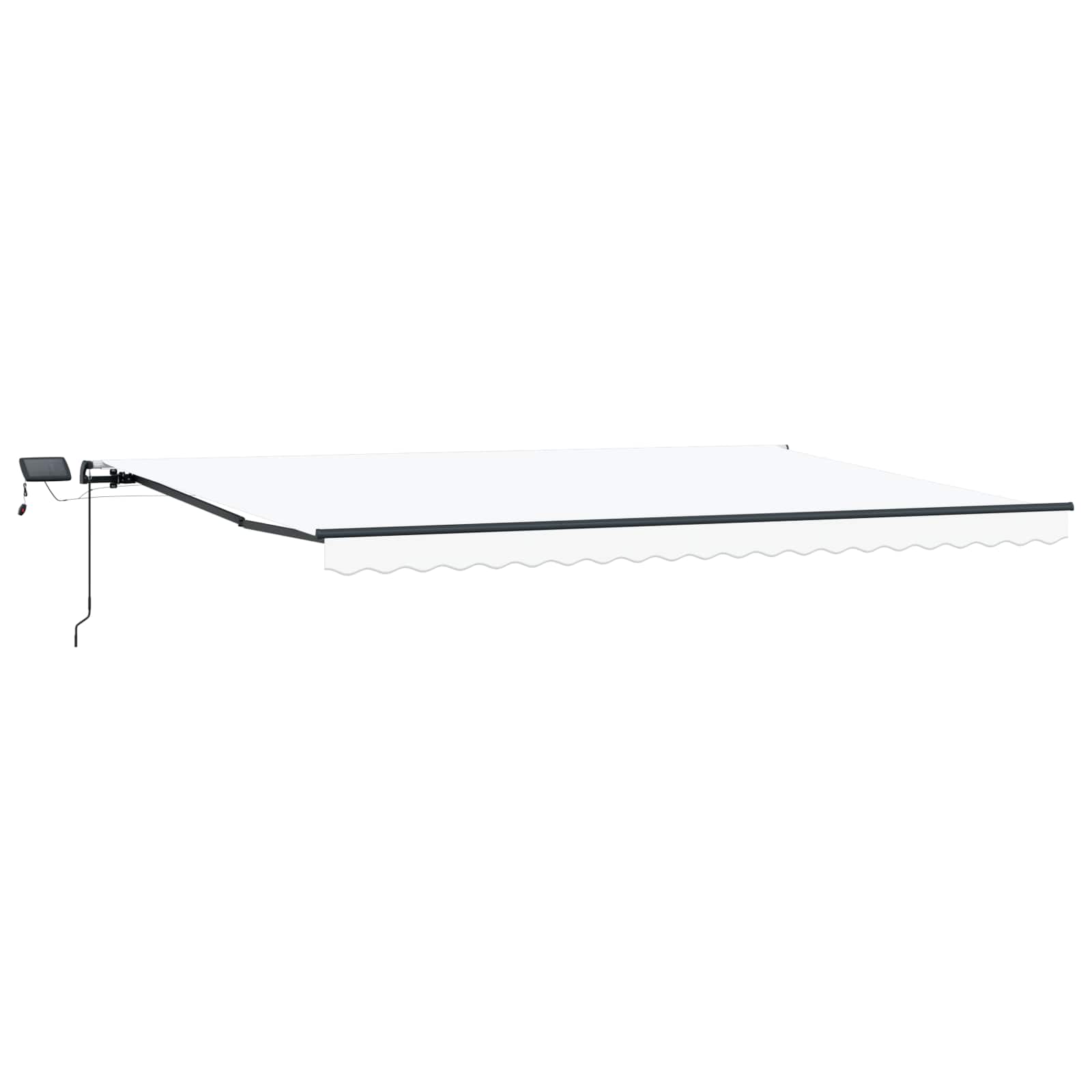 Tenda retrattile Bianco 500 × 300 cm Tessuto e Alluminio | homemem39