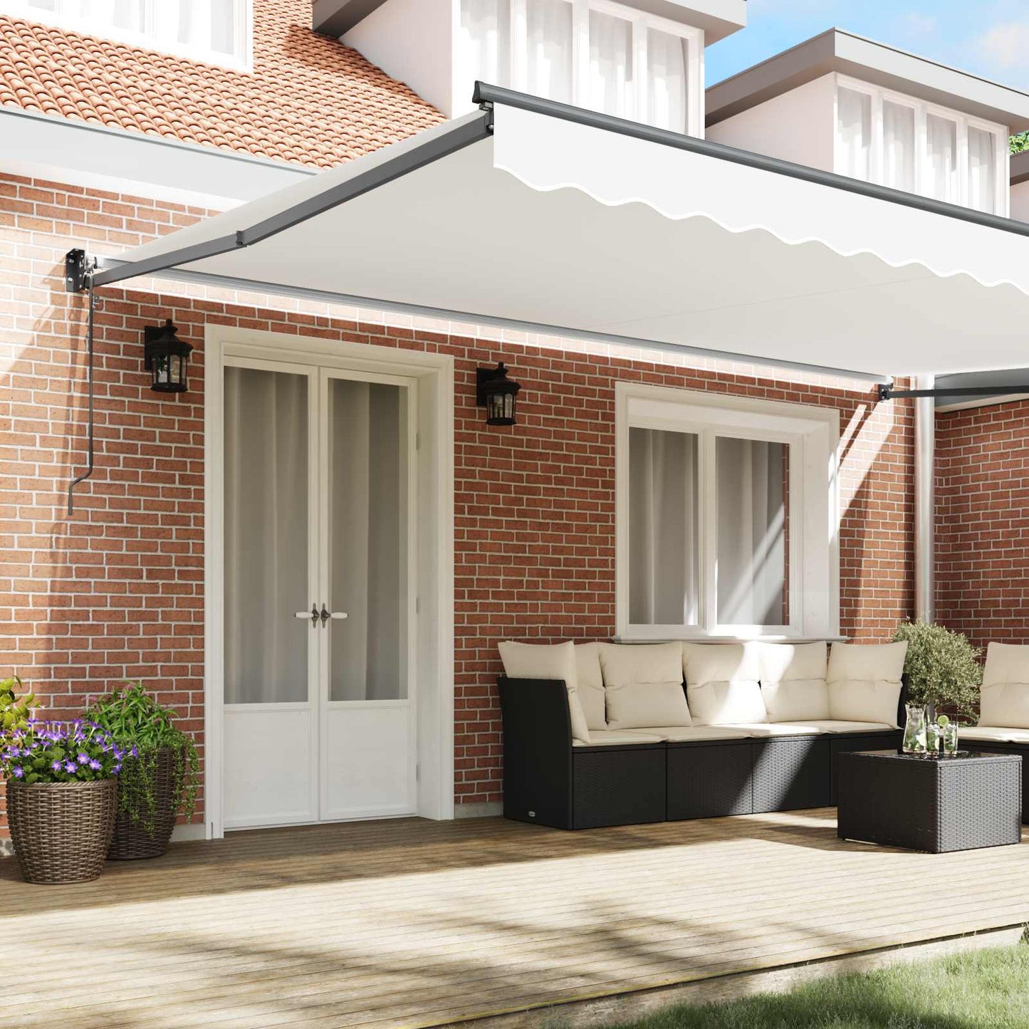 Tenda retrattile Bianco 500 x 300 x 165 cm Poliestere e Metallo | homemem39