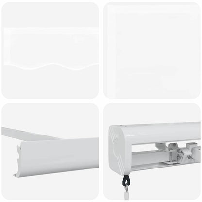 Tenda retrattile Bianco 500 × 300 cm Tela e Alluminio | homemem39