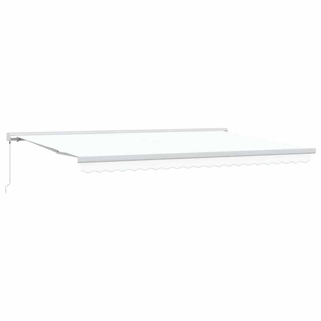 Tenda retrattile Bianco 500 × 300 cm Tela e Alluminio | homemem39