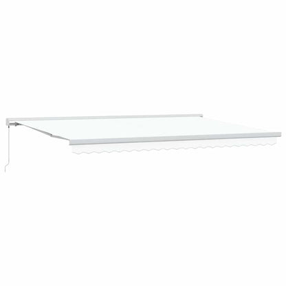 Tenda retrattile Bianco 500 × 300 cm Tela e Alluminio | homemem39