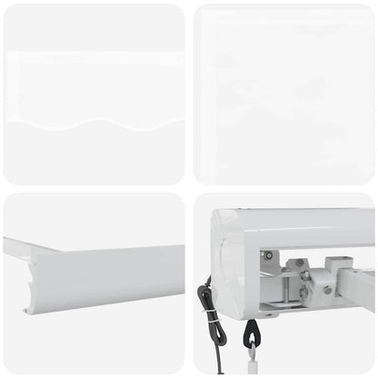 Tenda retrattile Bianco 500 x 300 x 165 cm Tessuto e Metallo | homemem39