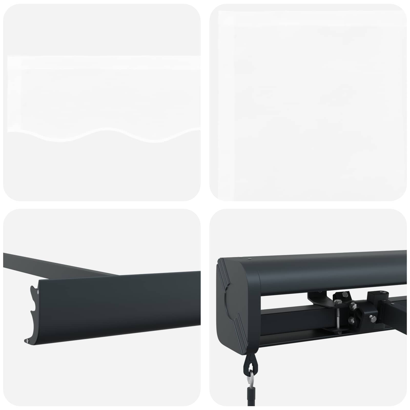 Tenda retrattile Bianco 500 × 300 cm Tela e Alluminio | homemem39