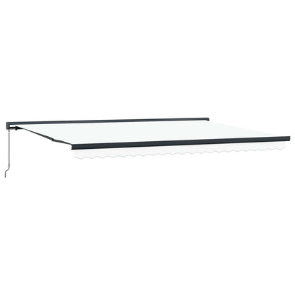 Tenda retrattile Bianco 500 × 300 cm Tela e Alluminio | homemem39