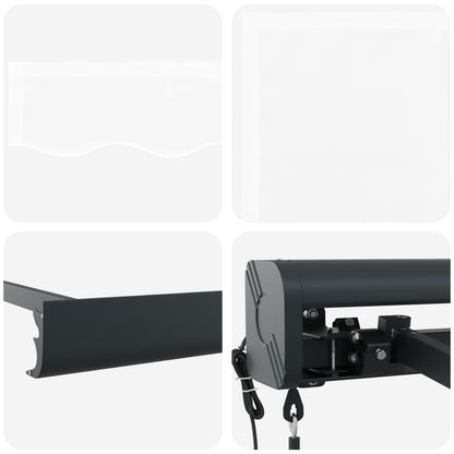 Tenda retrattile Bianco 500 x 300 x 165 cm Tessuto e Metallo | homemem39