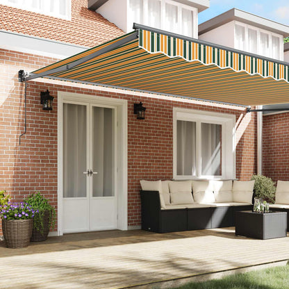 Tenda retrattile Multicolore 500 × 300 cm Poliestere e Metallo | homemem39