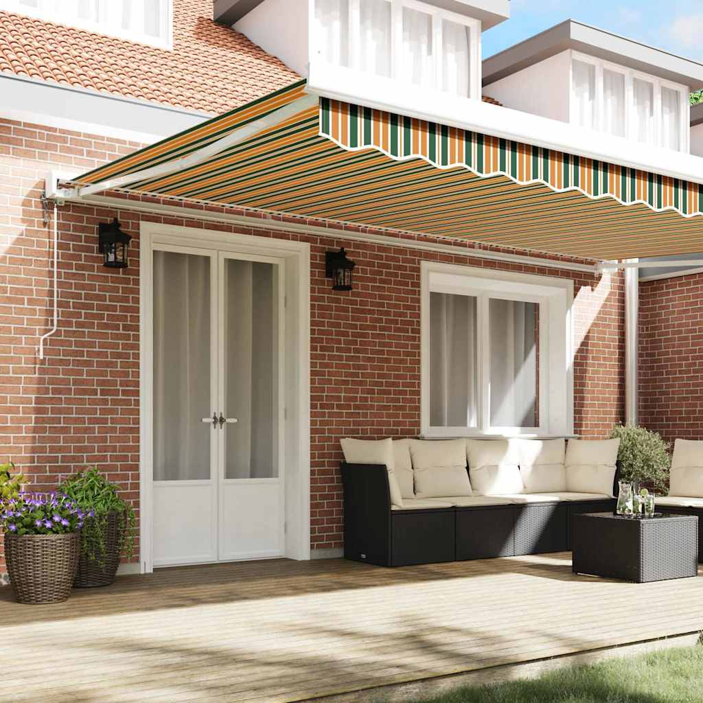Tenda retrattile Verde e Giallo 500 x 300 x 165 cm | homemem39