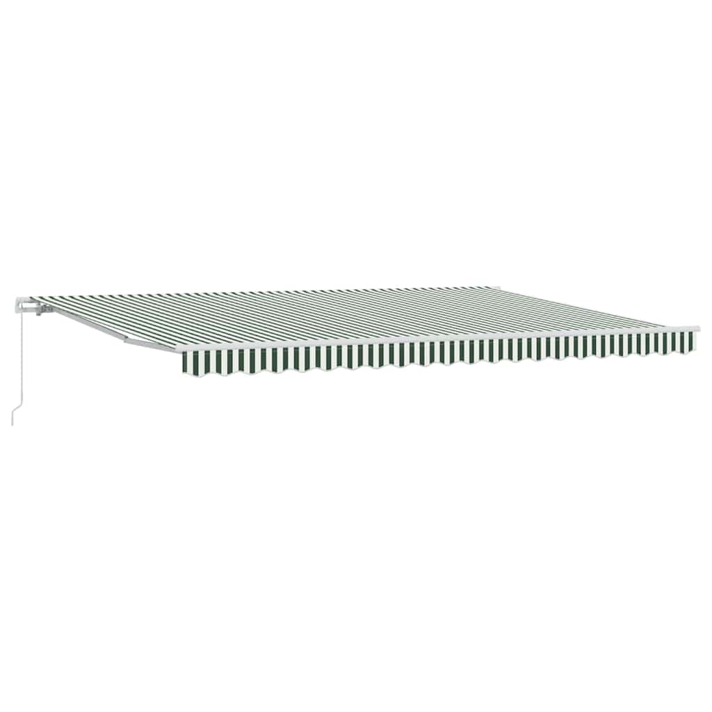 Tenda retrattile Verde e Bianco 500 × 300 cm | homemem39