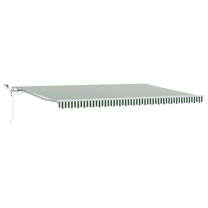 Tenda retrattile Verde e Bianco 500 × 300 cm Poliestere | homemem39