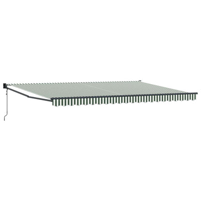 Tenda retrattile Verde e Bianco 500 × 300 cm | homemem39