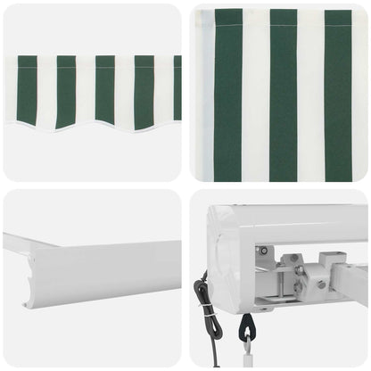 Tenda retrattile Verde e Bianco 500 x 300 x 165 cm | homemem39