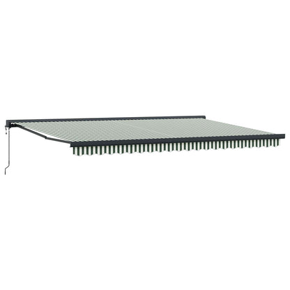 Tenda retrattile Verde e Bianco 500 x 300 x 165 cm | homemem39