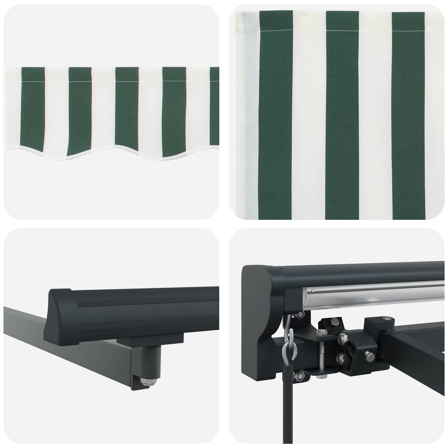 Struttura della tenda Verde e Bianco 500 × 300 cm | homemem39