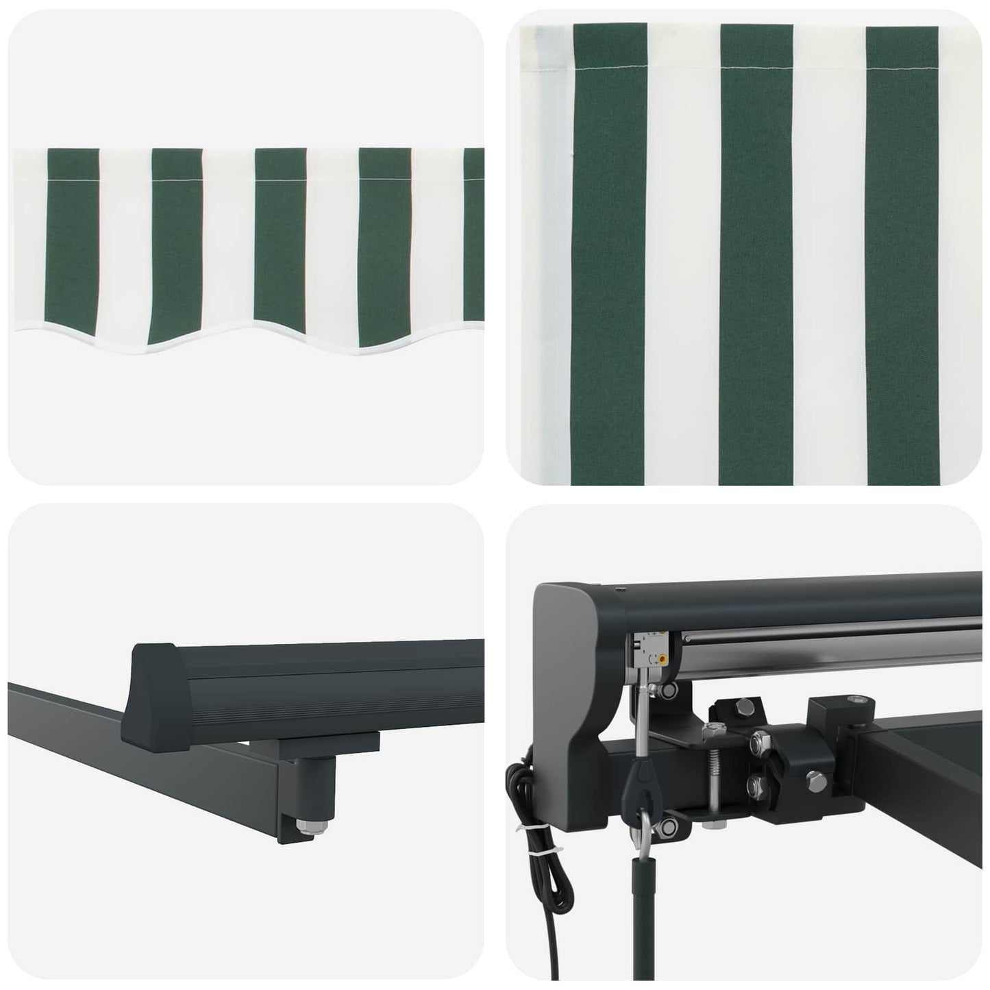 Struttura della tenda Verde e Bianco 500 × 300 cm | homemem39
