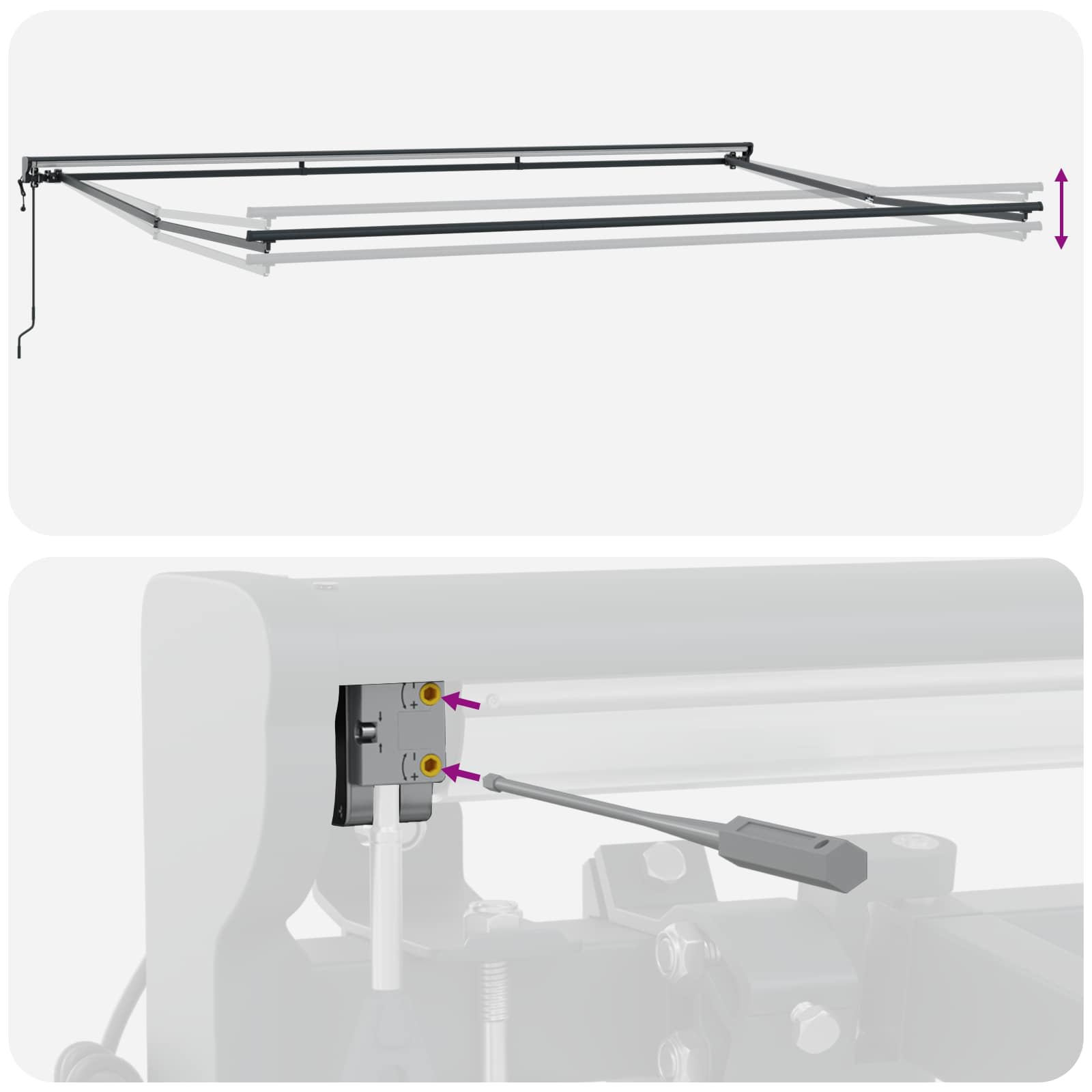 Struttura della tenda Verde e Bianco 500 × 300 cm | homemem39