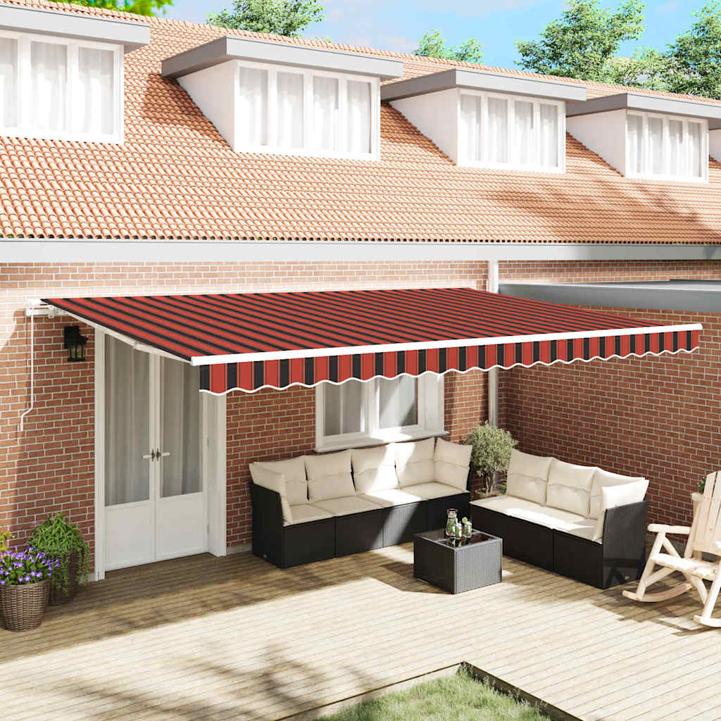 Tenda Retrattile Arancione e Marrone 500 × 350 cm | homemem39