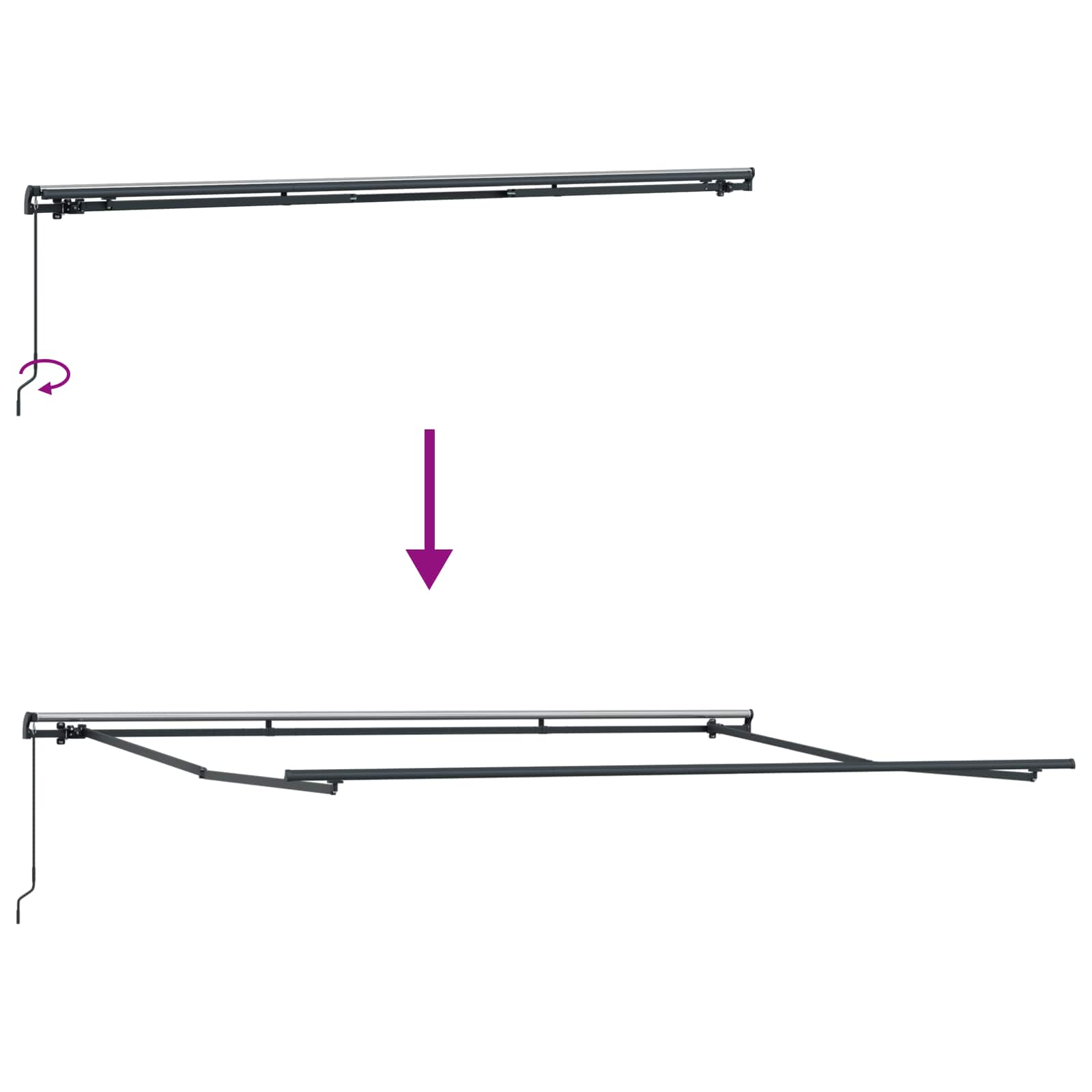 Tenda Retrattile arancione e marrone 500 × 350 cm | homemem39