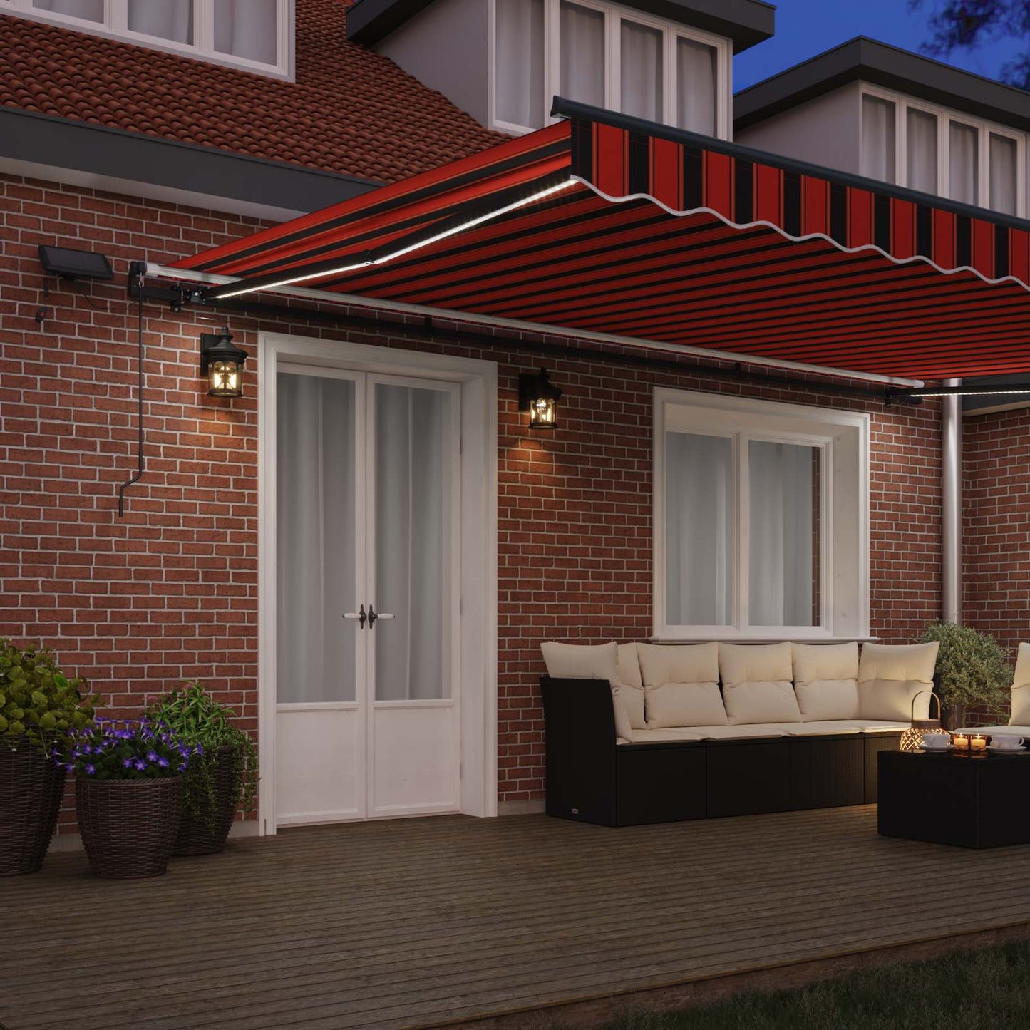 Tenda Retrattile arancione e marrone 500 ×350 cm Tessuto | homemem39