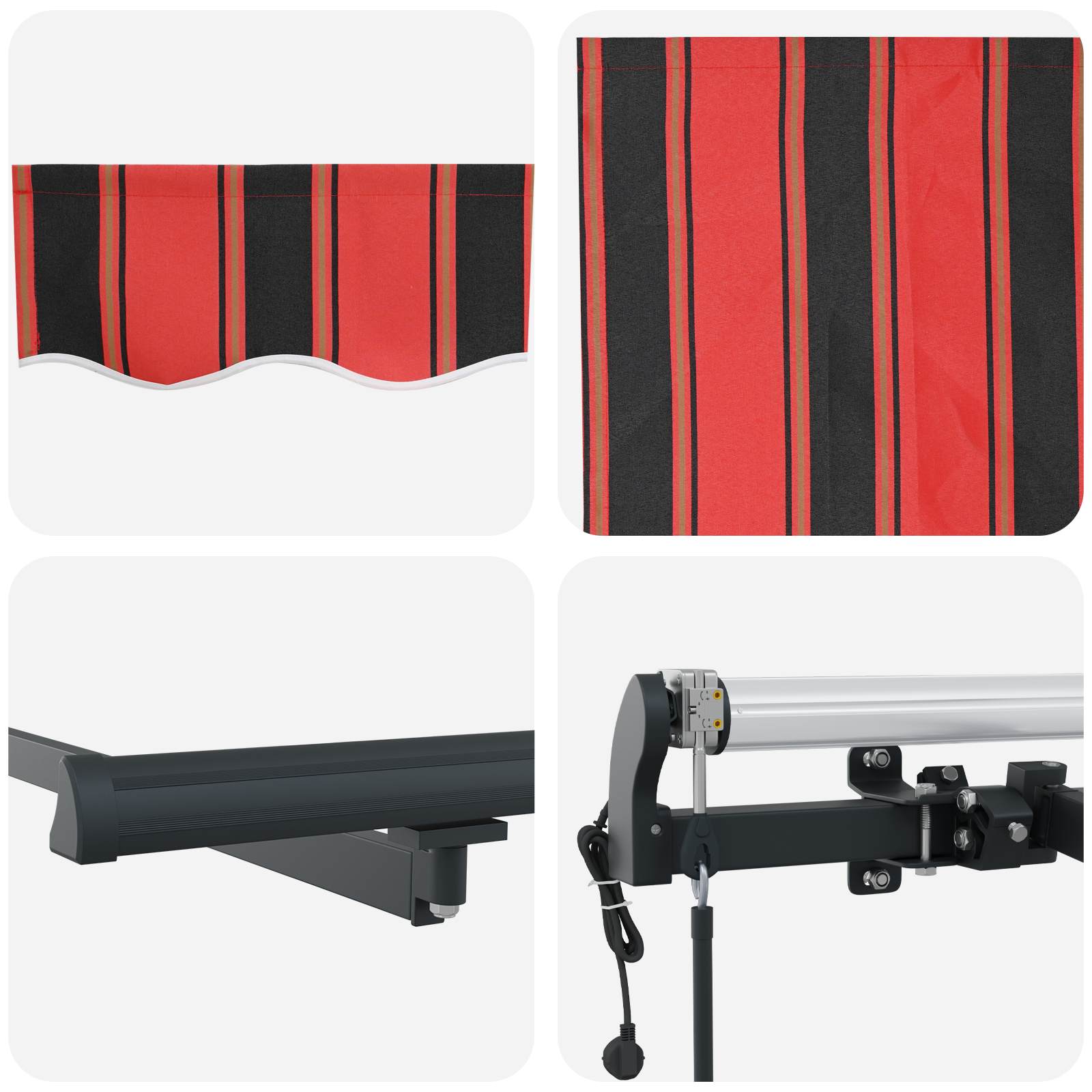 Tenda Retrattile arancione e marrone 500 × 350 cm | homemem39