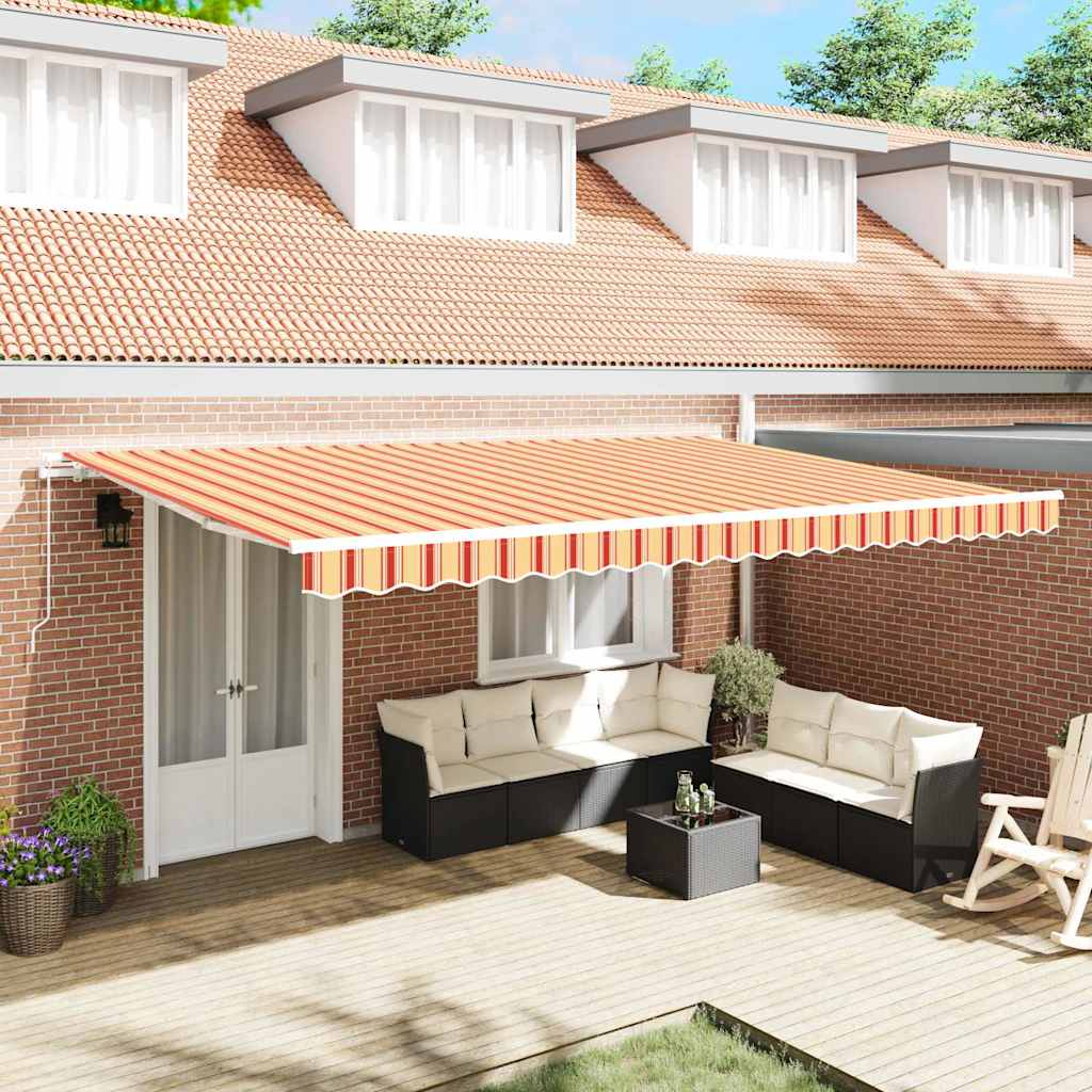 Tenda Retrattile Giallo e Arancione 500 × 350 cm | homemem39