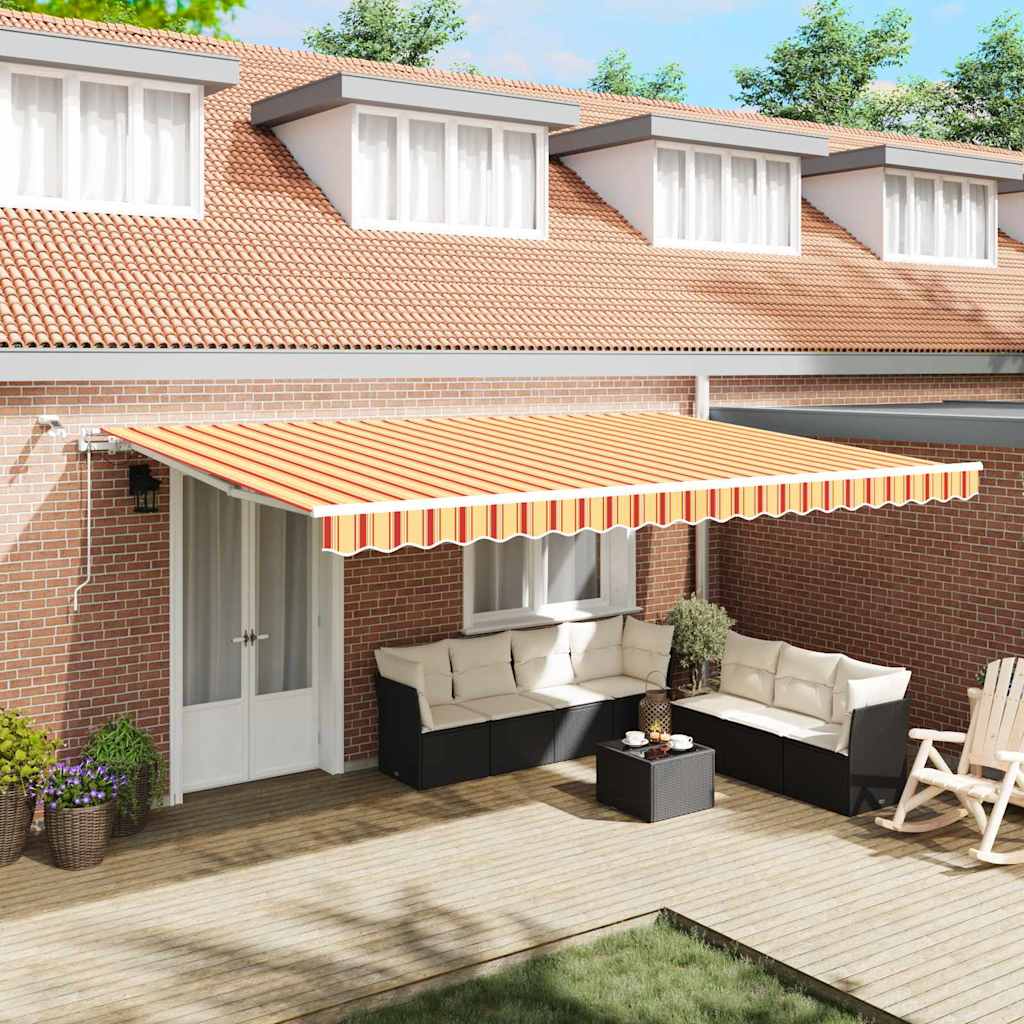 Tessuto per Tenda Giallo e Arancione 500 × 350 cm Poliestere