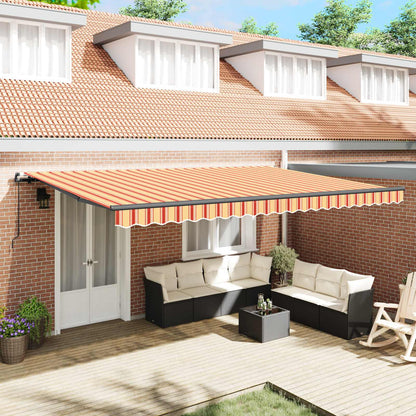 Tenda Retrattile Giallo e Arancione 500 × 350 cm | homemem39