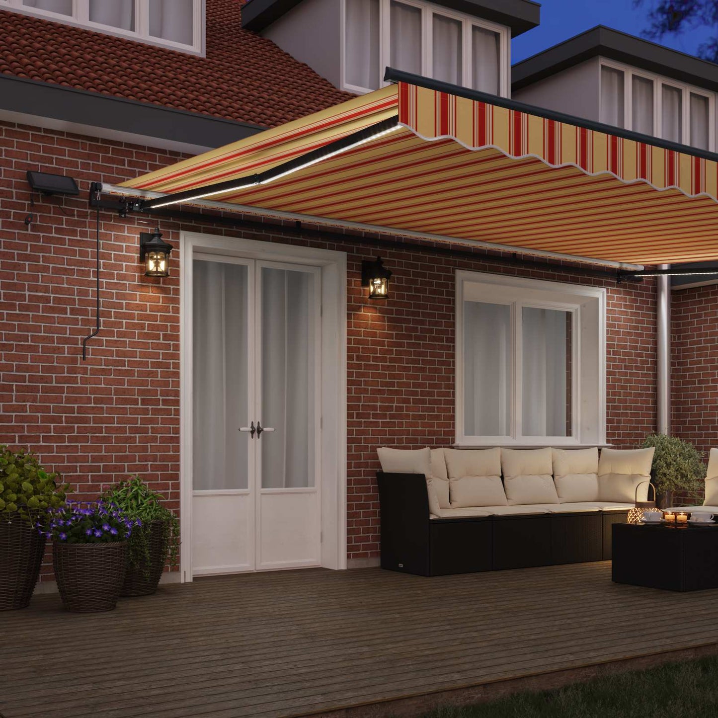 Tenda retrattile Giallo e Arancione 500 × 350 cm