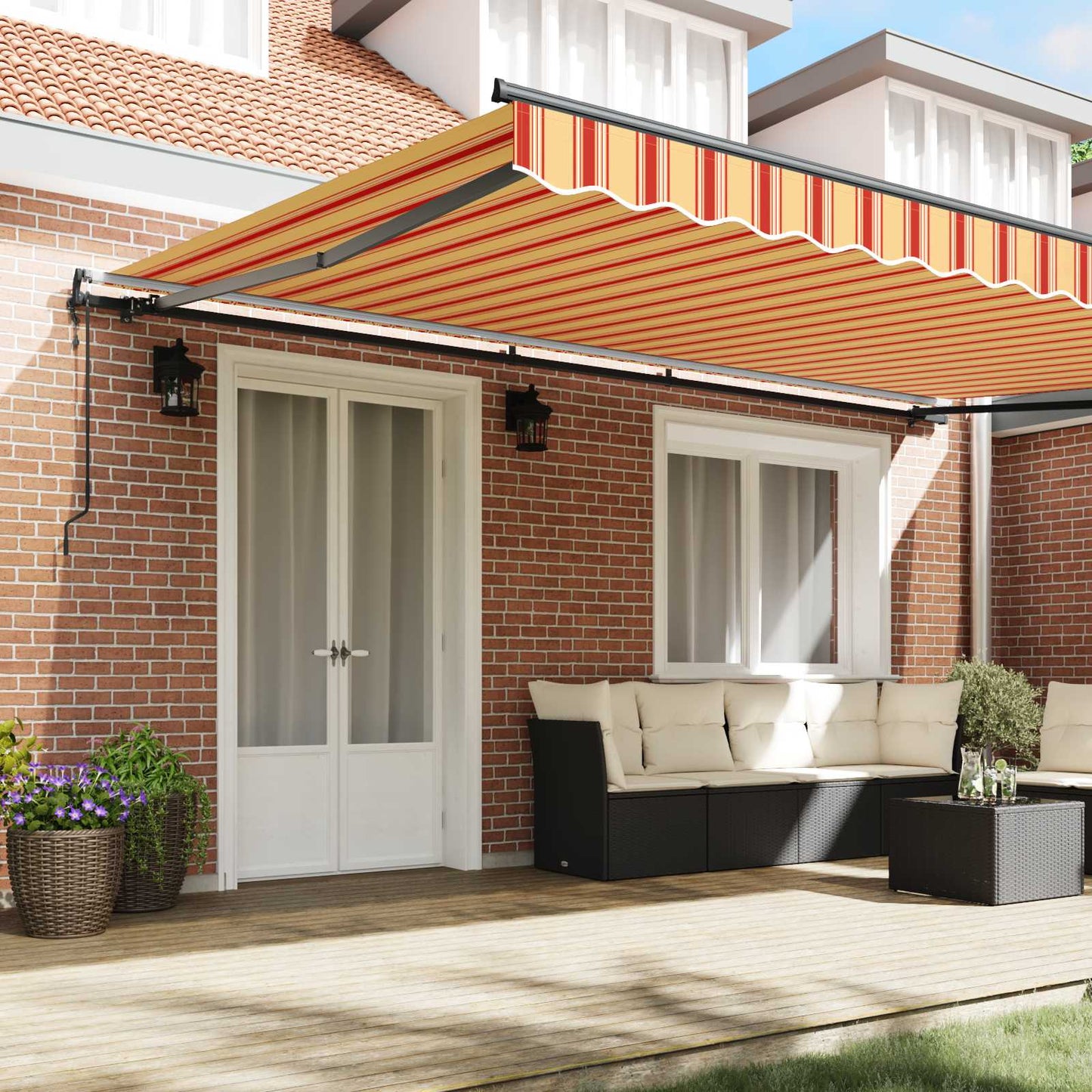 Tenda Retrattile Giallo e Arancione 500 × 350 cm | homemem39