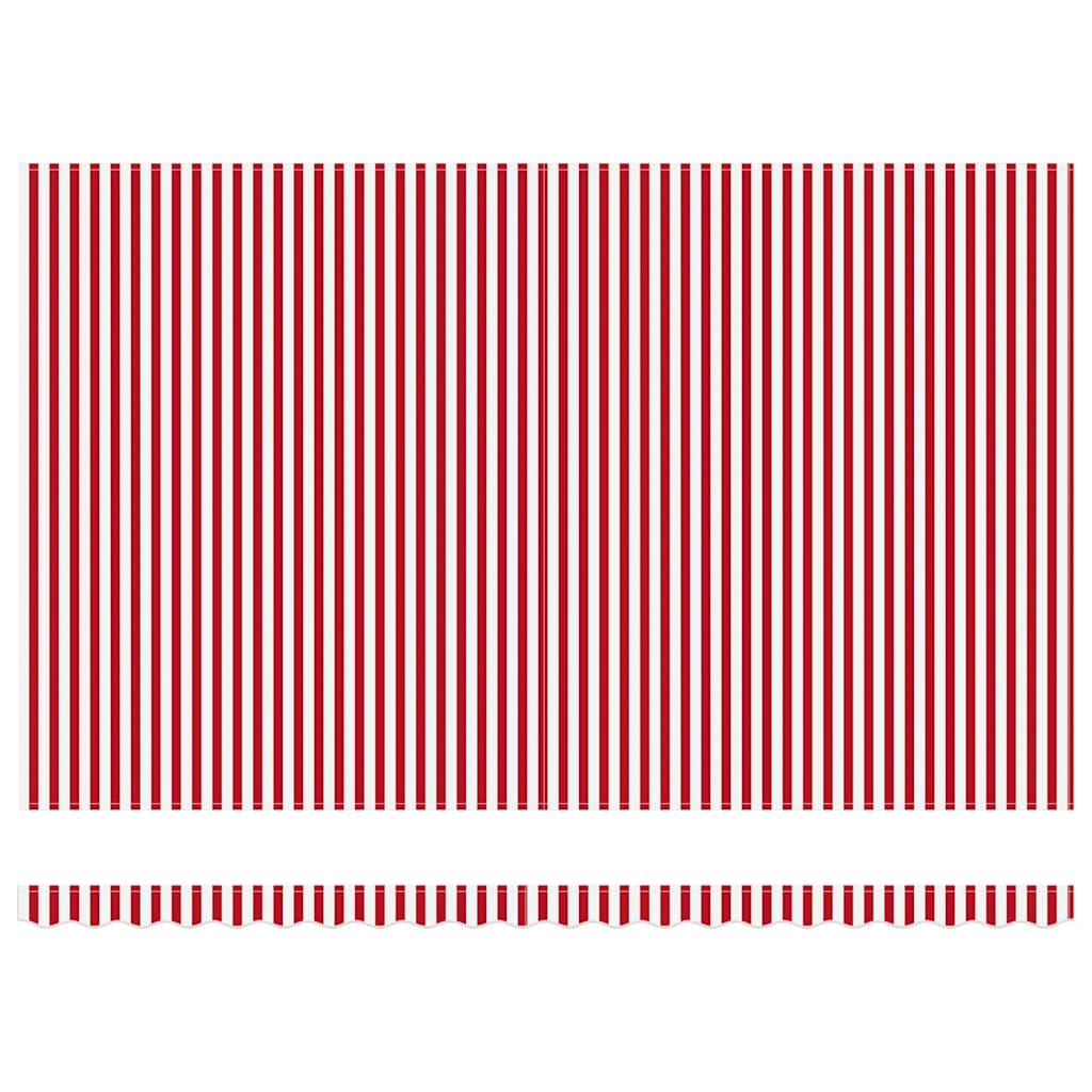 Tenda Retrattile Rosso e Bianco 500 × 350 cm | homemem39