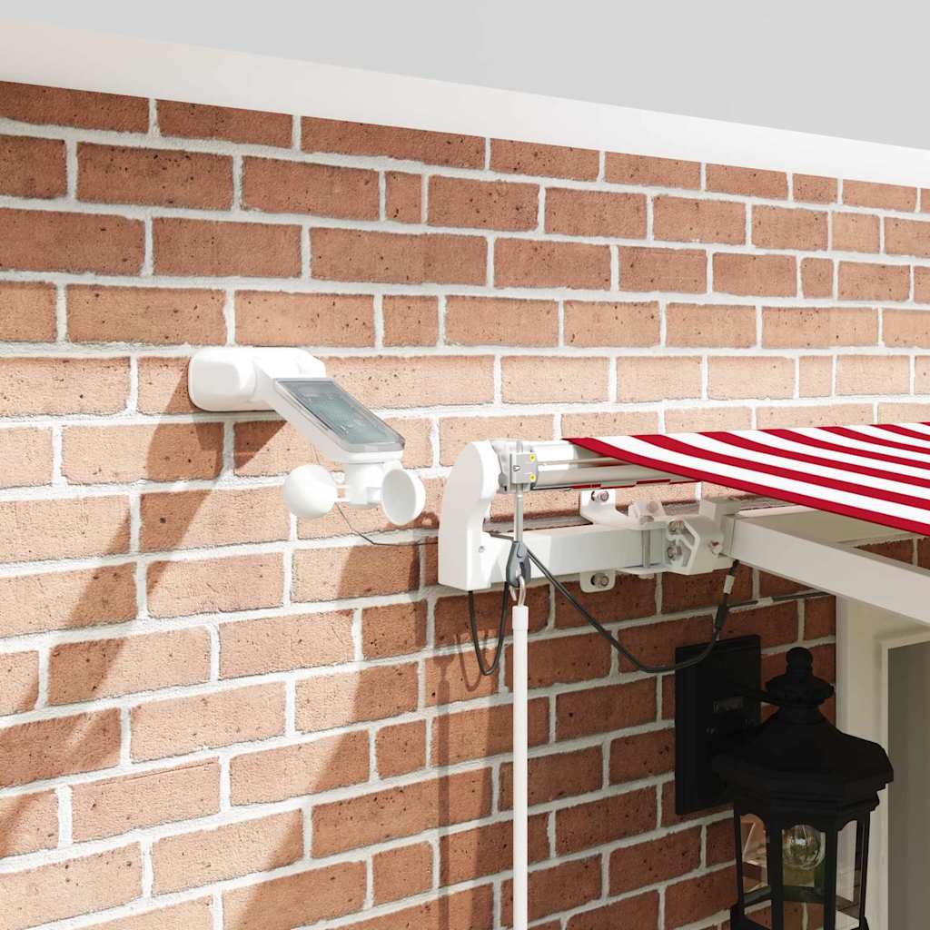 Tenda Retrattile Rosso e Bianco 500 × 350 cm | homemem39