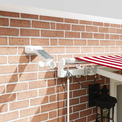 Tenda Retrattile Rosso e Bianco 500 × 350 cm | homemem39
