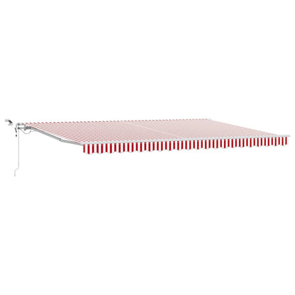 Tenda Retrattile Rosso e Bianco 500 × 350 cm | homemem39