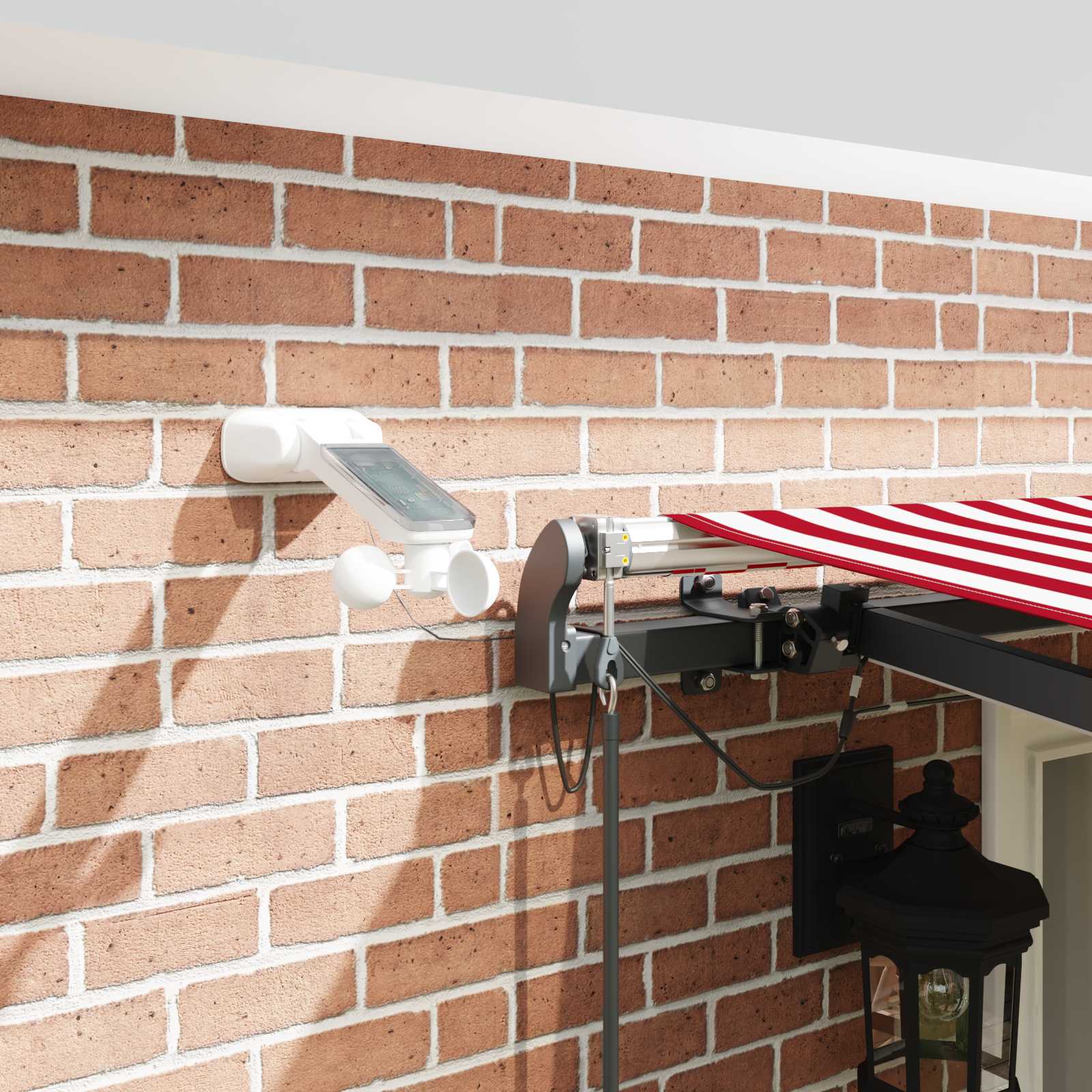 Tessuto per Tenda Rosso e Bianco 500 × 350 cm Poliestere | homemem39