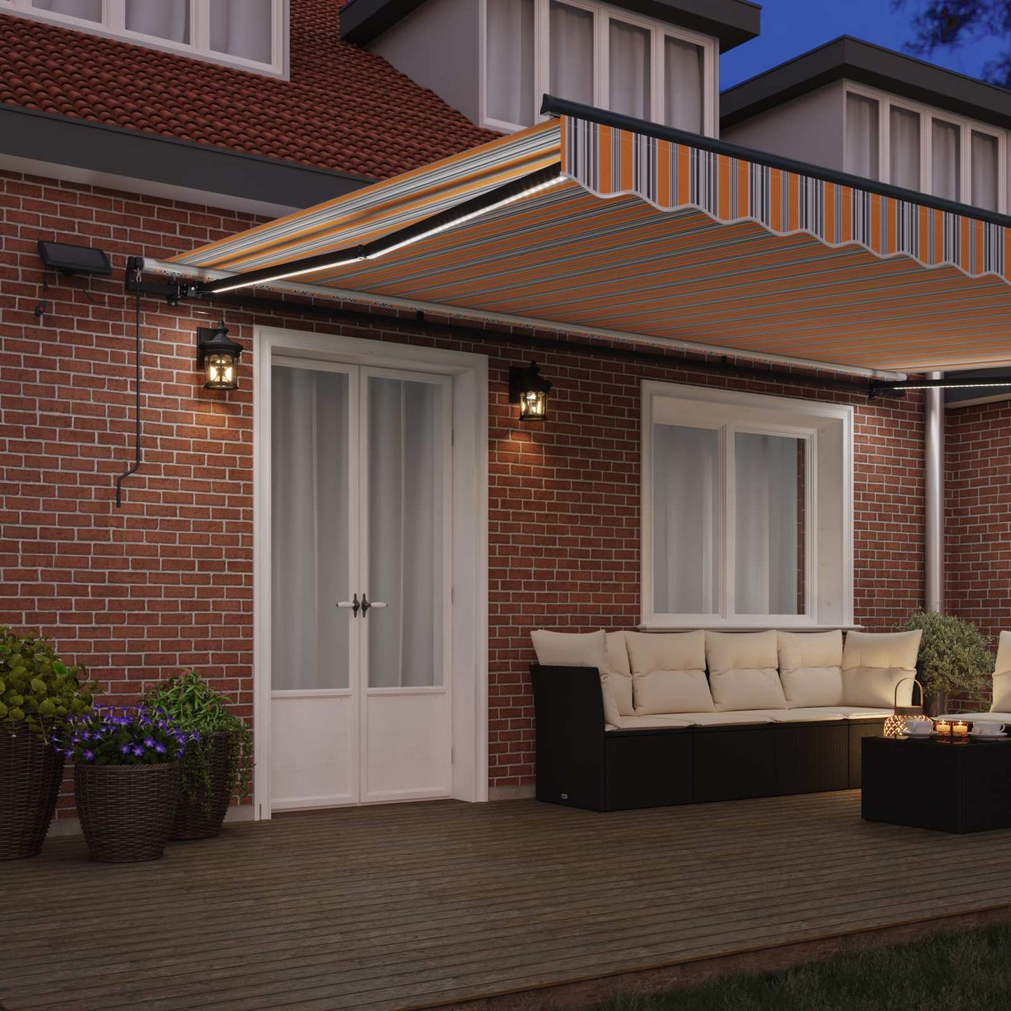 Tenda retrattile Multicolore 500 × 350 cm Tessuto e Alluminio | homemem39