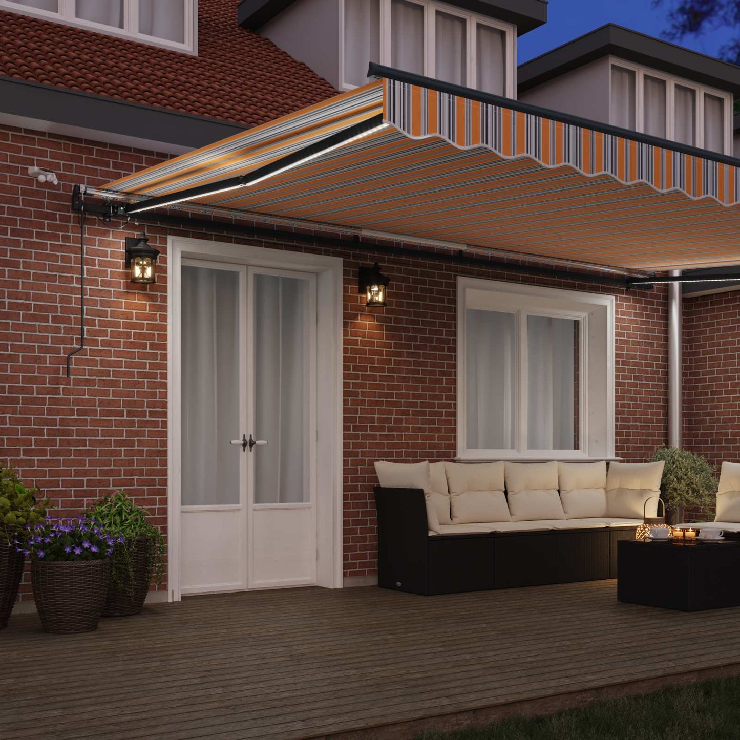 Tenda retrattile Multicolore 500 × 350 cm Poliestere | homemem39