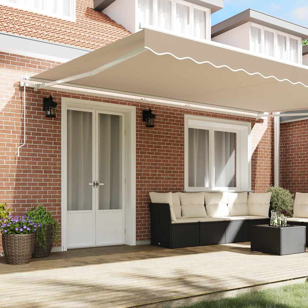 Tettuccio Elettrico Retrattile Beige 500 × 350 cm | homemem39