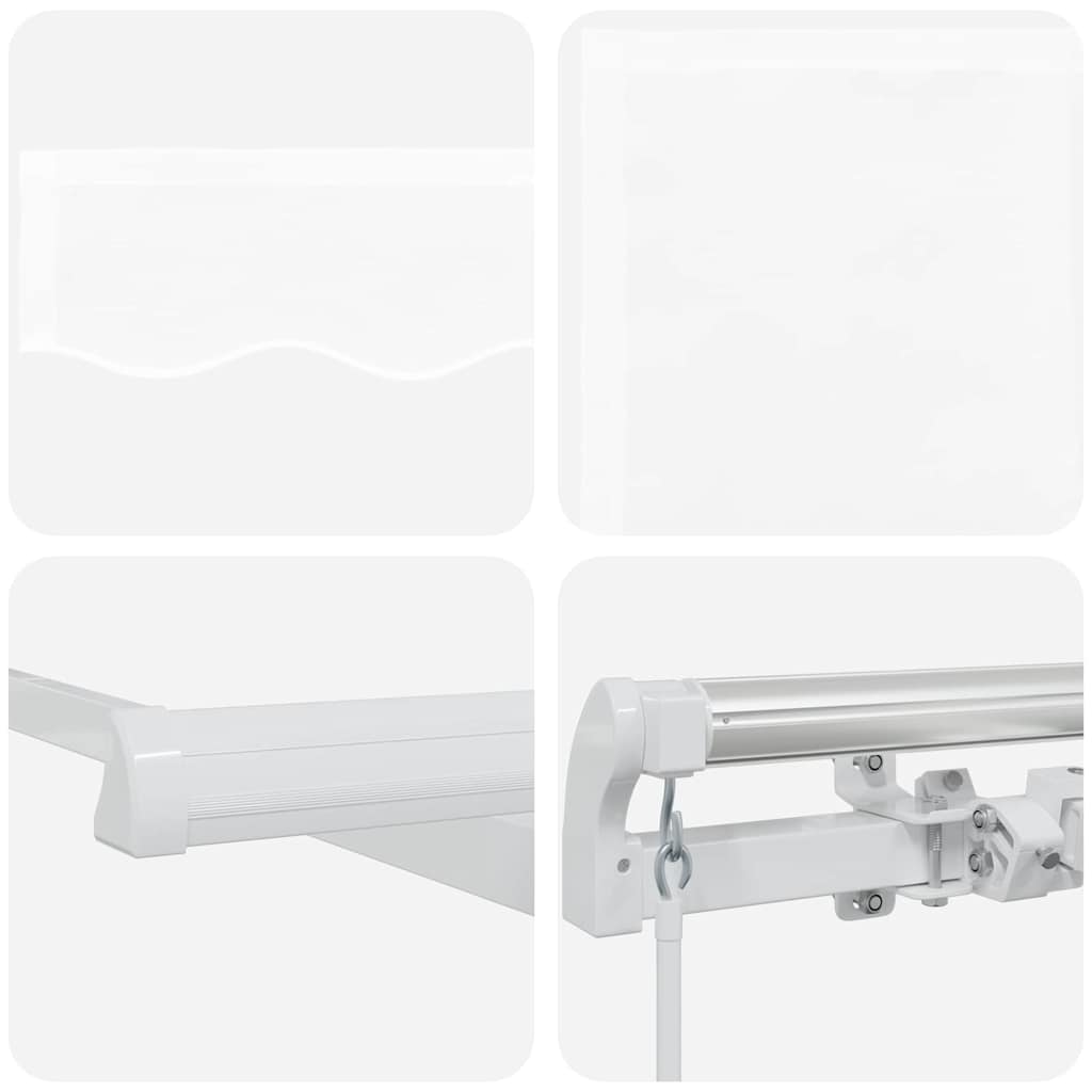 Tenda Retrattile Bianco 500 × 350 cm Poliestere e Alluminio | homemem39